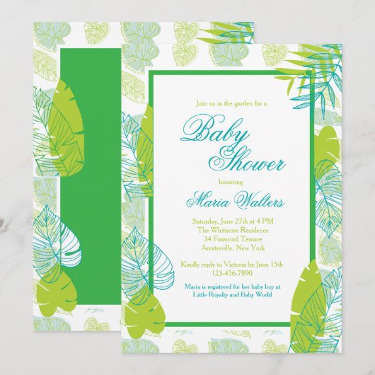 Grün verlässt Einladung (Vorne/Hinten)