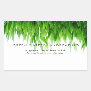 Grün verlässt Erde freundlichen Entwurf Rechteckiger Aufkleber