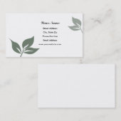 Grün verlässt Geschäfts-Karten Visitenkarte (Vorne/Hinten)