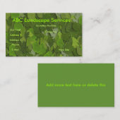 Grün verlässt Geschäftskarte Visitenkarte (Vorne/Hinten)