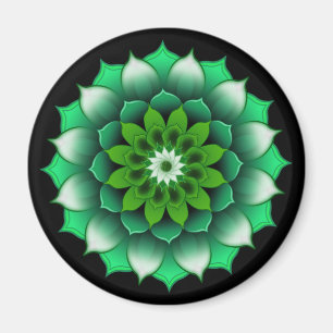 Grün verlässt Mandala-Magneten Magnet