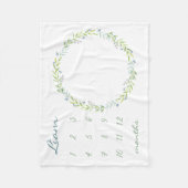 Grün verlässt personalisiertes fleecedecke (Vorderseite)