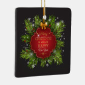 Grün verlässt Verzierung des Keramikornament (Rechts)