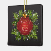 Grün verlässt Verzierung des Keramikornament (Links)