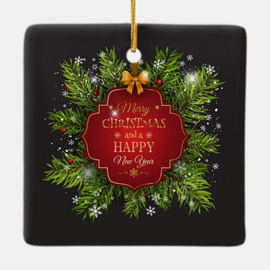 Grün verlässt Verzierung des Keramikornament (Rückseite)