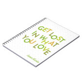 Grün verliert sich in der Liebe Notizblock (Linke Seite)