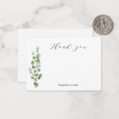 Grün Vielen Dank Hinweis Karten (Vorderseite/Rückseite Beispiel)