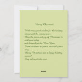 Grün Vintag frohe Weihnachten und Poinsettia (Rückseite)