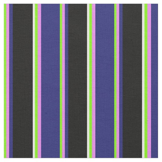Grün, Violet, Mitternachtsblau, Schwarz und Weiß Stoff (Nahaufnahme)