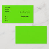 Grün Visitenkarte (Vorne/Hinten)