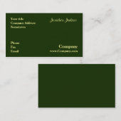 Grün Visitenkarte (Vorne/Hinten)
