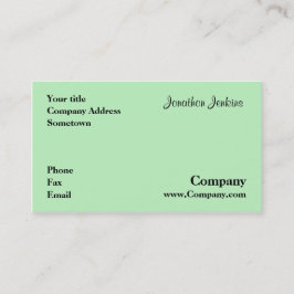 Grün Visitenkarte
