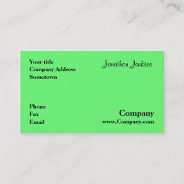 Grün Visitenkarte