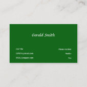 Grün Visitenkarte (Rückseite)