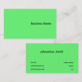 Grün Visitenkarte (Vorne/Hinten)