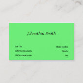 Grün Visitenkarte (Rückseite)