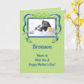 Grün vom Muttertag des Hundes Karte (Gelbe Blume)