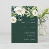 Grün von üppig blühenden Wasserfarben Einladung zu (Stehend Vorderseite)