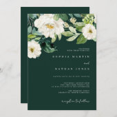 Grün von üppig blühenden Wasserfarben Einladung zu (Vorne/Hinten)