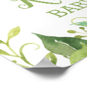 Grün von Waldtieren Kinderdusche Begrüßungszeichen Poster (Ecke)