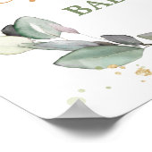 Grün von Waldtieren Kinderdusche Begrüßungszeichen Poster (Ecke)