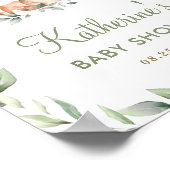 Grün von Waldtieren Kinderdusche Begrüßungszeichen Poster (Ecke)