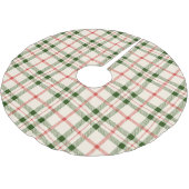Grün von Weihnachtsgrün kariert Polyester Weihnachtsbaumdecke (Schrägansicht)