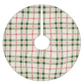 Grün von Weihnachtsgrün kariert Polyester Weihnachtsbaumdecke (Vorderseite)