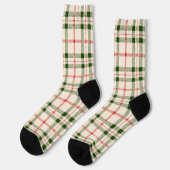 Grün von Weihnachtsgrün kariert Socken (Linkes Detail)