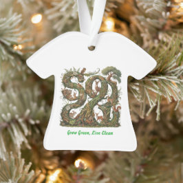 Grün wachsen, sauber leben ornament