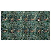 Grün, Waldtiere Fasan, Fuchs, Grüne Blumen Stoff (Fat Quarter (45,7 x 55,9 cm))