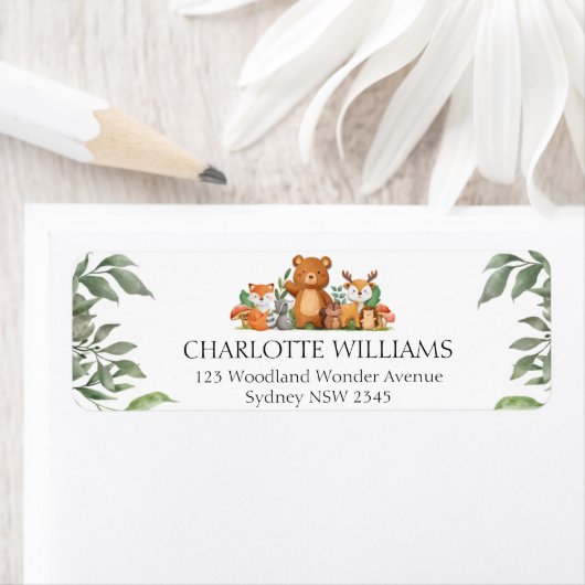 Grün-Waldtiere: Rücksendeadresse (Insitu)