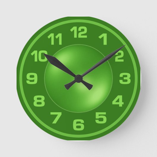 Grün-Wanduhr Runde Wanduhr (Vorderseite)