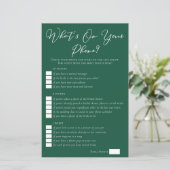 Grün, was auf Ihrem Handy-Brautparty gespielt wird (Stehend Vorderseite)