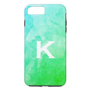 Grün / Wasserfarbe / Monogramm Case-Mate iPhone Hülle