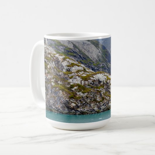 Grün weckt im Blau Kaffeetasse (Vorderseite Links)