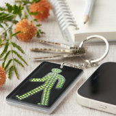 Grün "WEG" Verkehrlicht Zahl Schlüsselanhänger (Vorderseite rechts)