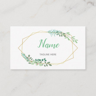 Grün-weibliche Visitenkarte