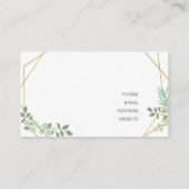 Grün-weibliche Visitenkarte (Rückseite)