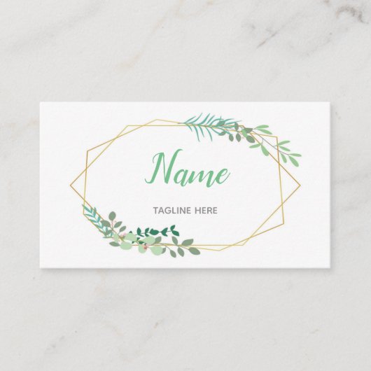 Grün-weibliche Visitenkarte (Vorderseite)
