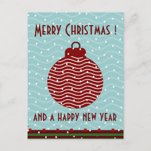 grün Weihnachtsgrüße Feiertagspostkarte