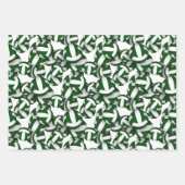 grün weiß 3 pc koordiniert Volleyball Geschenkpapier Set (Vorderseite)