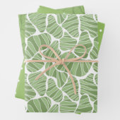 Grün/Weiß-Abstrakte Form Geschenkpapier Set (Beispiel)