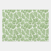 Grün/Weiß-Abstrakte Form Geschenkpapier Set (Vorderseite)