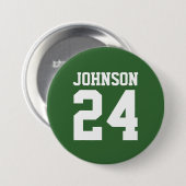 Grün-Weiß Athlet Name Trikotnummer Button (Vorne & Hinten)