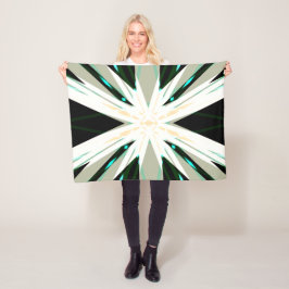 Grün weiß Beige Winter Xmas Snowflake Warm Fleecedecke