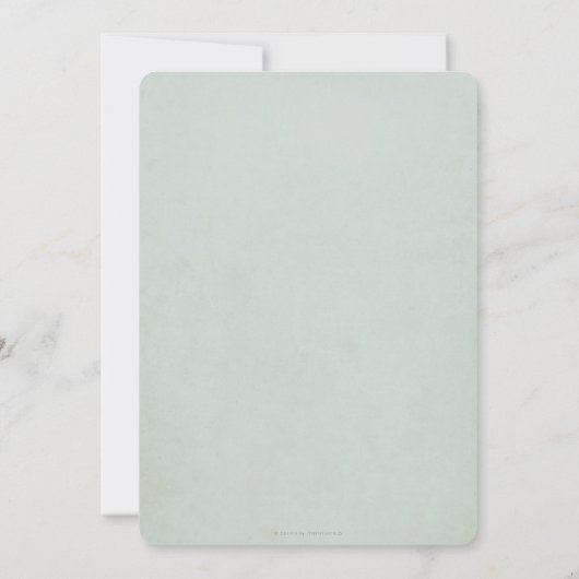 Grün + Weiß Blumengarten Osterfeier Einladung (Rückseite)