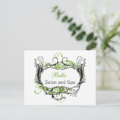 Grün-Weiß-Chic Business-Dankeschön-Karten Postkarte (Stehend Vorderseite)