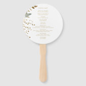 Grün/Weiß der Seite | Hochzeitsblumenwasser Fächer (Rückseite)