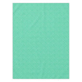 Grün-weiß einfaches Blumenmuster Retro Tischdecke (Vorderseite)